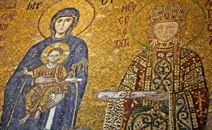 Wearing Prints: Mosaic of Virgin Mary and Infant Jesus Christ found in the Hagia Sophia Museum