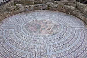 Mosaics at the archaeological site of Paphos, UNESCO World Heritage Site, Cyprus, Europe