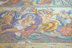 Mosaics at Kato Paphos Archaeological Park, UNESCO World Heritage Site, Paphos, Cyprus