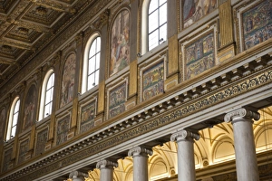 Nave Prints: Mosaics along nave of basilica of Santa Maria Maggiore (St. Mary Major), Piazza Santa