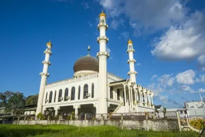 Surinam Prints: Mosque Keizerstraat, UNESCO World Heritage Site, Paramaribo, Surinam, South America