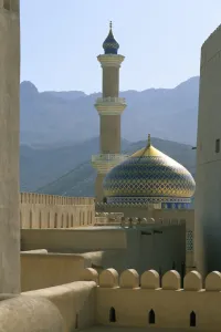 Nizwa Prints: The mosque seen from the fort