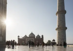 Taj Mahal Prints: Mosque in the Taj Mahal Complex, UNESCO World Heritage Site, Agra, Uttar Pradesh