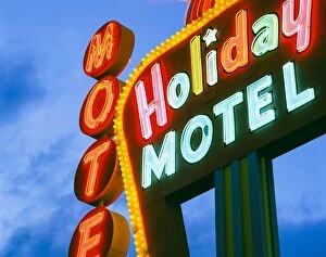 Images Dated 2004 April: Motel sign, The Strip, Las Vegas, Nevada, United States of America, North America