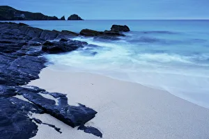 Tide Prints: Mother Iveys Bay, Cornwall, England, United Kingdom, Europe