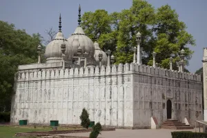 Mughal Prints: Moti Masjid mosque, Red Fort, UNESCO World Heritage Site, Old Delhi, India, Asia
