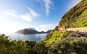 Motorbike Prints: Motorbike on Chapmans Peak Drive, Hout Bay, Cape Peninsula, Western Cape, South Africa