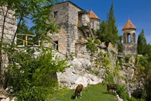 Farm Animal Prints: The Motsameta monastery near Kutaisi, Georgia, Caucasus, Central Asia, Asia