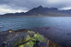 Fjords Prints: Mount Bulanstindur distinctive conical shape from the shores of Berufjordur fjord