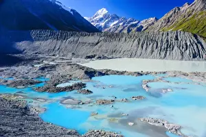 Mount Cook Prints: Mount Cook National Park, UNESCO World Heritage Site, South Island, New Zealand, Pacific