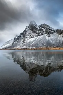 Southeast Prints: Mount Eystrahorn in winter, Krossanesfjall Mountains, Iceland