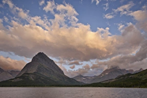 Glacier National Park Gallery: Mount Grinnell and Swiftcurrent Lake at dawn, Glacier National Park, Montana