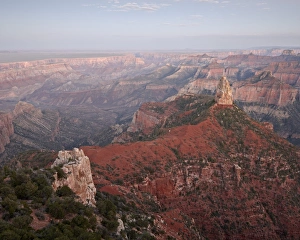 Red Sandstone Prints: Mount Hayden at dusk from Point Imperial