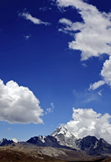 Altiplano Prints: Mount Huayna Potosi, Calahuyo, Cordillera real, Bolivia, Andes, South America