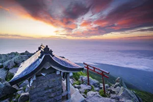 Shrines Prints: Mount Iwaki, Aomori prefecture, Tohoku, Honshu, Japan, Asia