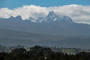 Snowcapped Prints: Mount Kenya National Park, UNESCO World Heritage Site, Kenya, East Africa, Africa