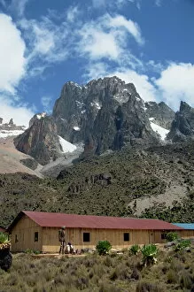 Kenya Gallery: Mount Kenya and the peaks of Nelion on the left and Batian on right
