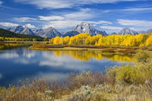 Mount Moran and the Teton Range from Oxbow Bend, Snake River, Grand Tetons National Park