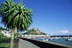Gorey Prints: Mount Orgueil Castle, Gorey, Grouville, Jersey, Channel Islands, United Kingdom, Europe