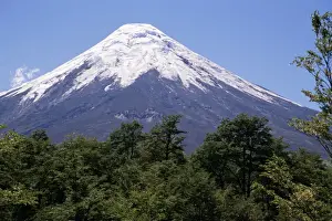Chilean Prints: Mount Osorno, a volcano in Vicente Rosales National Park, Lake District