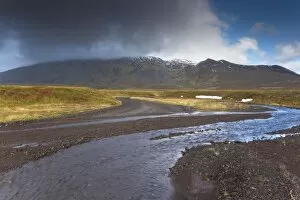 Mount Snaefellsjokull, 1446m high volcano covered by ice, Snaefellsjokull National Park