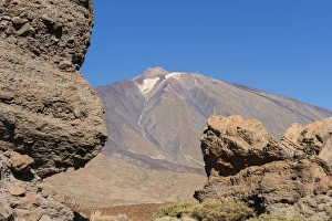 Volcanic Terrain Prints: Mount Teide volcano viewed from the Roques de Garcia, Teide National Park, UNESCO