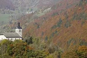 Images Dated 14th October 2008: Mountain church, La Baume, Haute Savoie, France, Europe