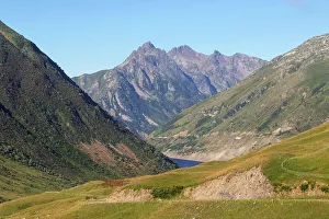 Auvergne Rhone Alpes Prints: Mountain lake below Col du Glandon, Savoie, Auvergne Rhone-Alpes, France, Europe