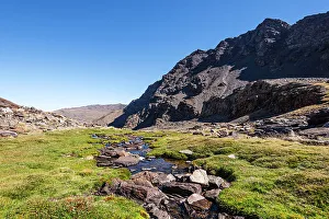 Eco Tourism Prints: Mountain lake, Laguna Larga, at the foot of Mulhacen