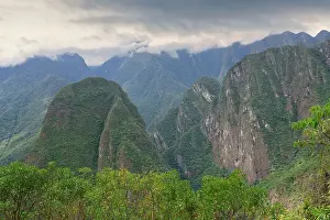 Cusco Prints: Mountain landscape in the Andes Cordillera near Machu Picchu