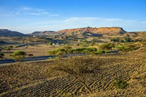 Eritrea Prints: Mountain landscape along the road from Asmarra to Qohaito, Eritrea, Africa
