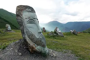 Circle Prints: Mountain landscape with stone circle, Upper Khevsureti region, Georgia