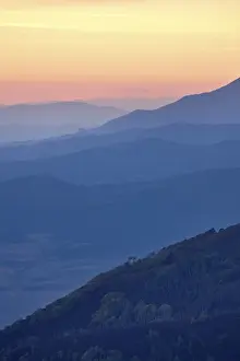 Haze Prints: Mountain layers at sunset, Manti-La Sal National Forest