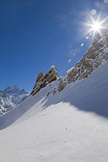 Images Dated 13th March 2009: Mountain peaks above Grindelwald, Jungfrau region, Bernese Oberland, Swiss Alps