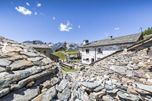 Caves Prints: Mountain retreat and old stone caves called Crotto