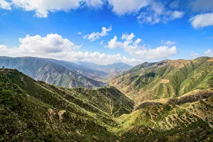 White Clouds Prints: Mountain scenery along the road from Massawa to Asmara, Eritrea, Africa