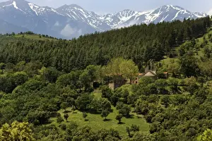 Pyrenees Orientales Prints: Mountain view near St. Marsal, Pyrenees Orientales, France, Europe