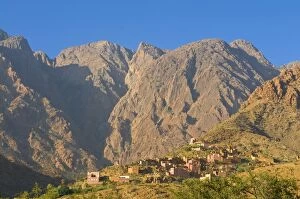 Mountain village near Tafraoute, southern Morocco, North Africa, Africa