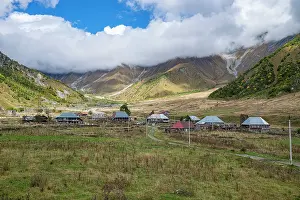 Roads Prints: Mountain village situated in the mountains of South Ossetia