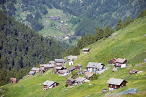 Typical Culture Prints: Mountain village, Zermatt, Valais, Swiss Alps, Switzerland, Europe