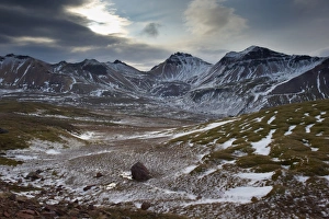 Images Dated 24th October 2008: Mountains in Brunavik valley, a favourite for hikers, Borgarfjorur Eystri fjord