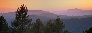 Images Dated 1st February 2009: Mountains at dusk, near Zonza, southern Corsica, France, Europe