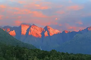 Sights Prints: Mountains near Franz Josef, South Island, New Zealand