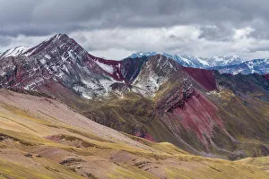 Rainbow Mountain Prints: Mountains near Rainbow Mountain (Vinicunca), Cusco, Peru, South America