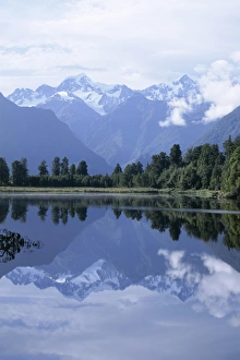 Magnificent Prints: Mountains of the Southern Alps reflected in Lake Matheson