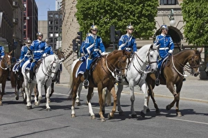 Soldiers Prints: Mounted Military Band, Stockholm, Sweden, Scandinavia, Europe