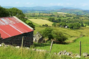 Fence Prints: Mourne Mountains, County Down, Ulster, Northern Ireland, United Kingdom, Europe
