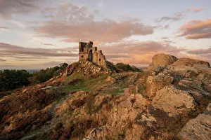 Staffordshire Prints: The Mow Cop castle on the Cheshire Staffordshire border