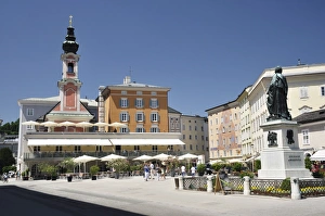 Austria Prints: Mozart Monument, Mozartplatz, Salzburg, Austria, Europe