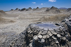 Mud volcanoes near Qobustan, Azerbaijan, Central Asia, Asia